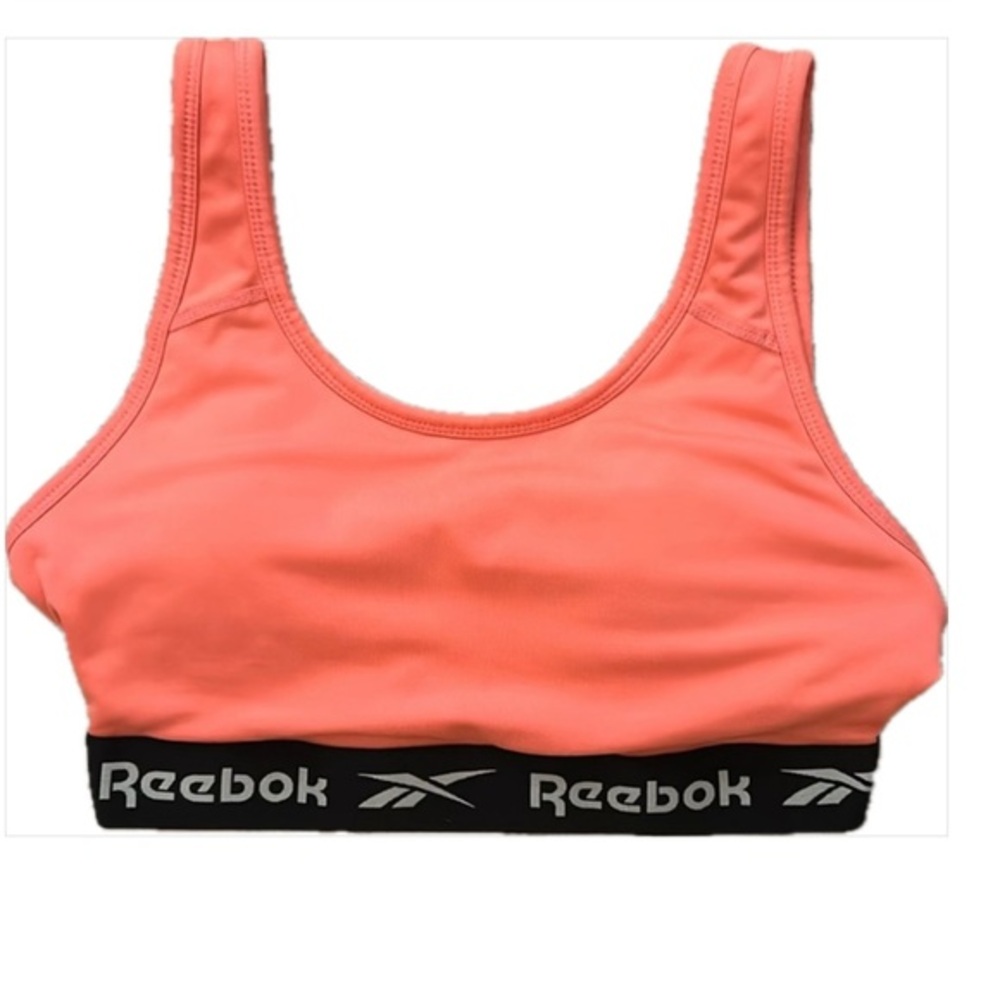 Reebok sports bra, pink/peach size Small